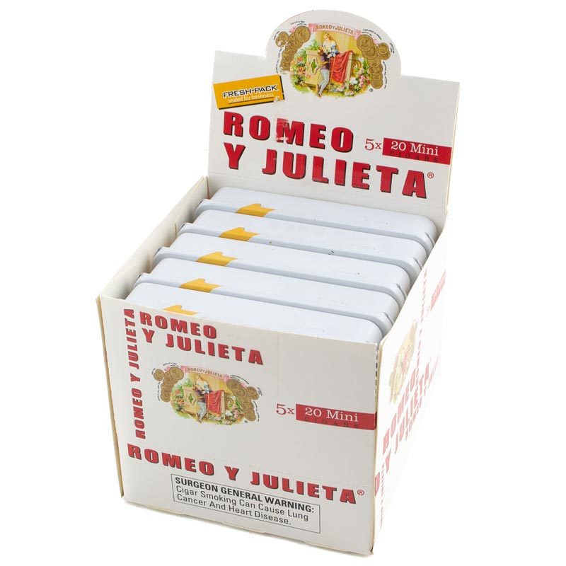 ROMEO Y JULIETA MINI WHITE 5 X 20 CT. DISPLAY