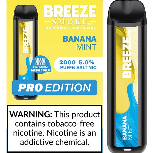 BREEZE PRO 2000 - BANANA MINT -10CT BOX