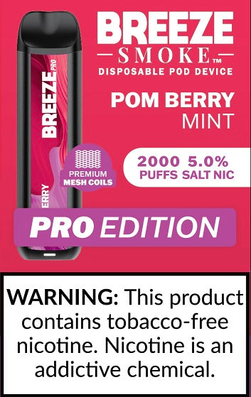 BREEZE PRO 2000 - POMEGRANATE BERRY MINT- 10CT BOX