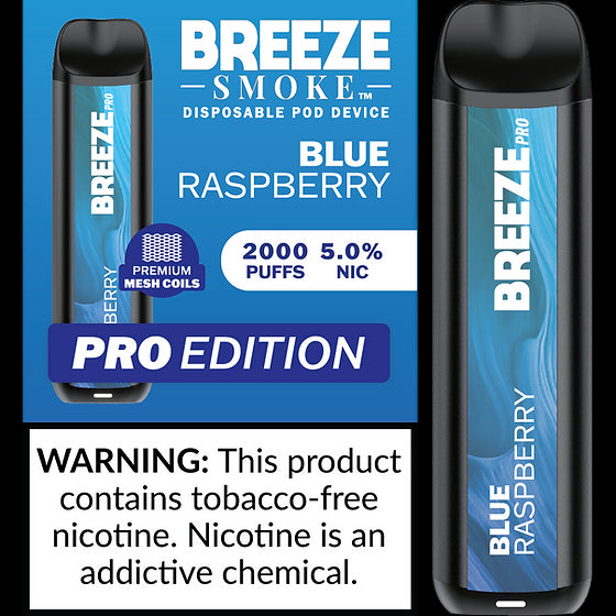 BREEZE PRO 2000 - BLUE RAZ - 10CT BOX