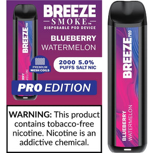 BREEZE PRO 2000 - BLUEBERRY WATER - 10CT BOX