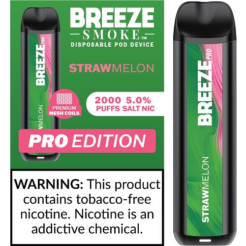 BREEZE PRO 2000 - STRAWMELON - 10CT BOX