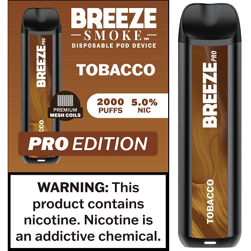 BREEZE PRO 2000 - TOBACCO - 10CT BOX