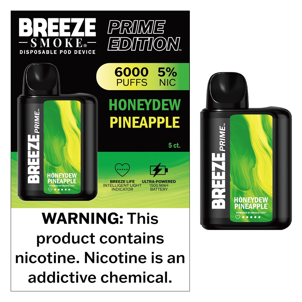 BREEZE *PRIME* - HONEYDEW PINEAPPLE - 5CT BOX