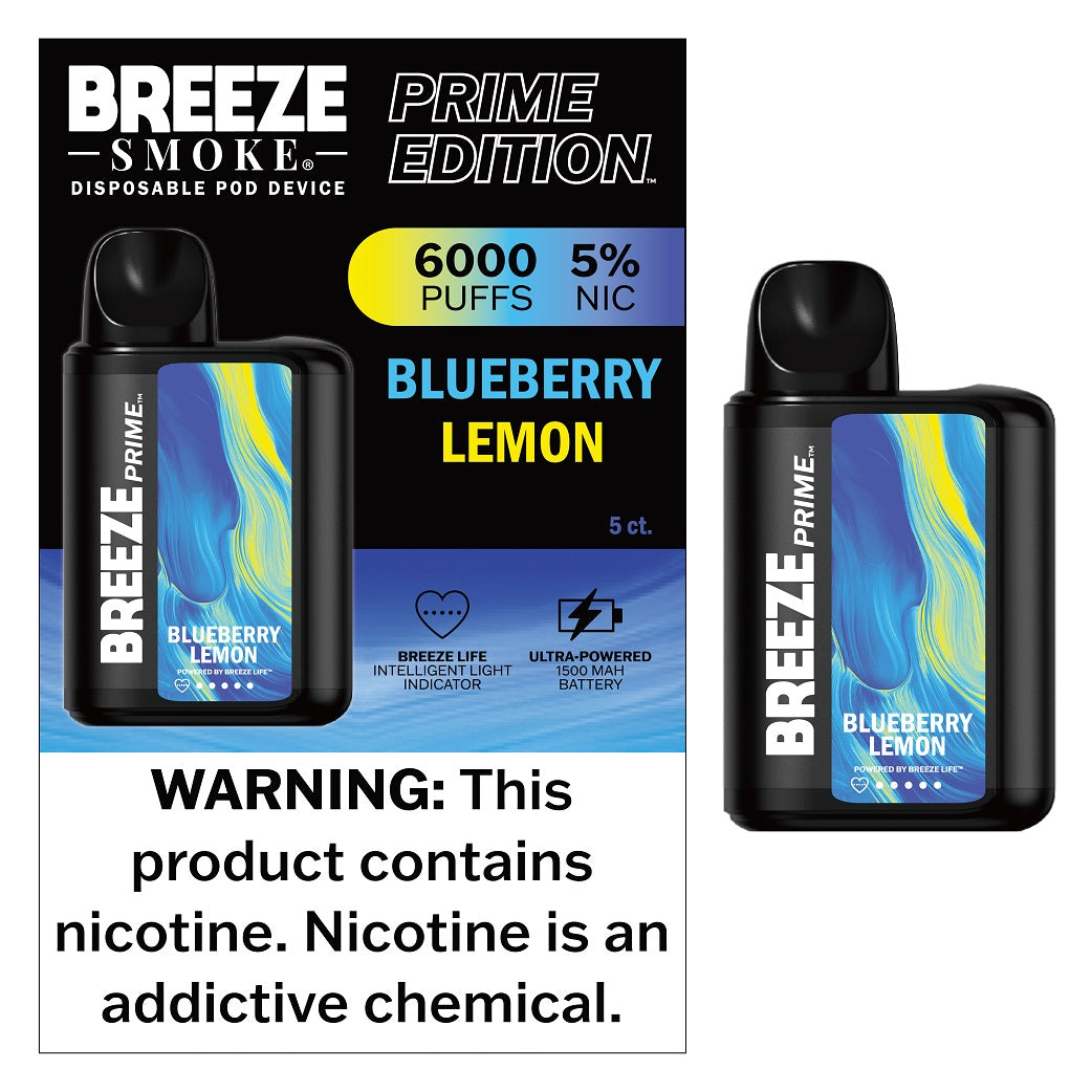 BREEZE *PRIME* - BLUEBERRY LEMON - 5CT BOX