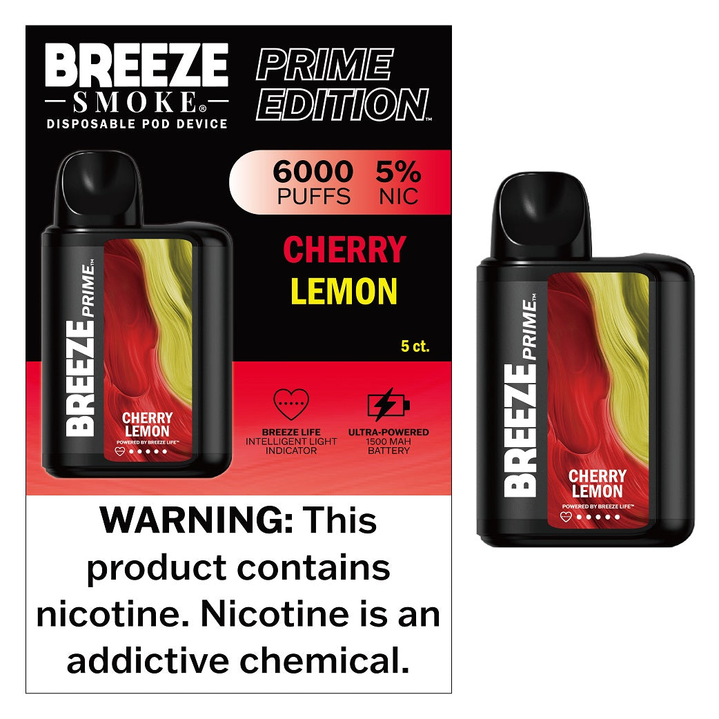 BREEZE *PRIME* - CHERRY LEMON - 5CT BOX