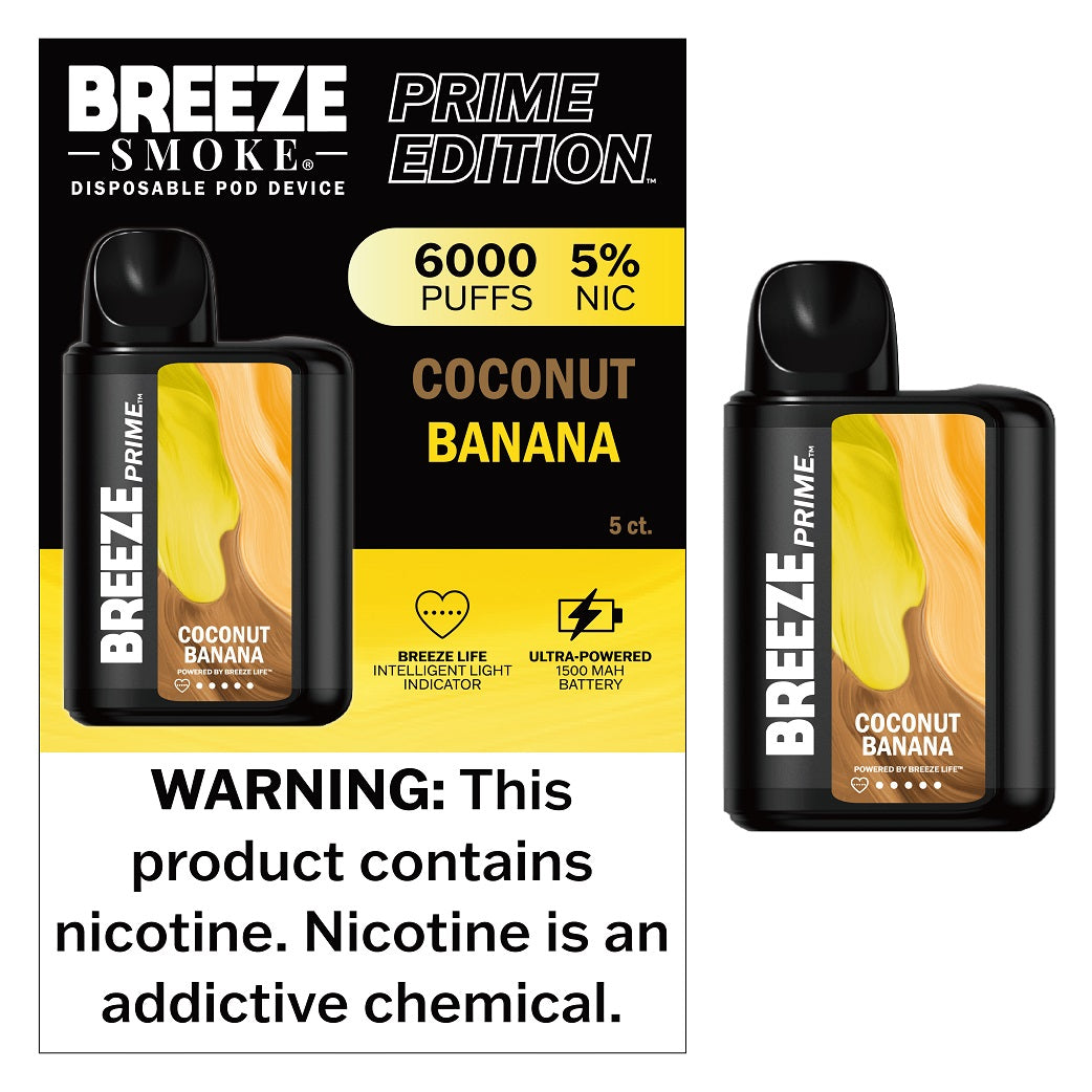 BREEZE *PRIME* - COCONUT BANANA - 5CT BOX