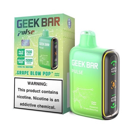 GEEK BAR PLSE 15K 16ML GRAPE BLOW POP 5CT DSPLY