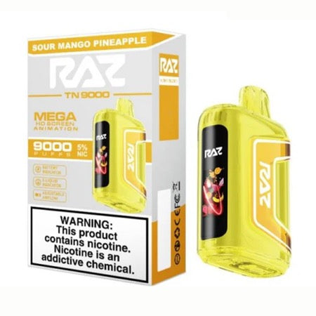 RAZ TN 9K 12ML SOUR MANGO PNAPPLE 5CT DSPLY