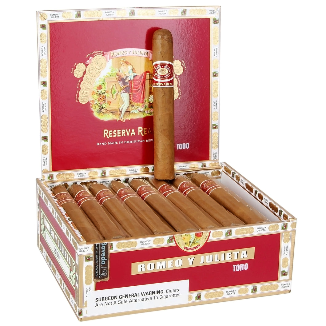 ROMEO Y JULIETA RES. REAL TORO 54 X 6 25 CT. BOX